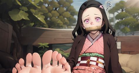 nezuko feet|Demon Slayer Kimetsu No Yaiba Nezuko Kamado Anime Girl Feet。